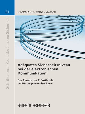 cover image of Adäquates Sicherheitsniveau bei der elektronischen Kommunikation